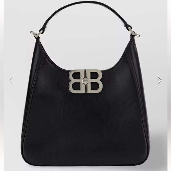 BALENCIAGA Handbags - NEW BALENCIAGA BLACK LEATHER BB SOFT HOBO BAG